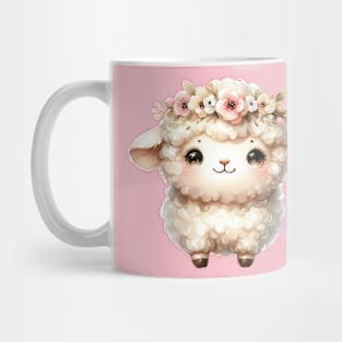 Adorable Baby Sheep Boho Babies A Whimsical Watercolor Gathering Mug